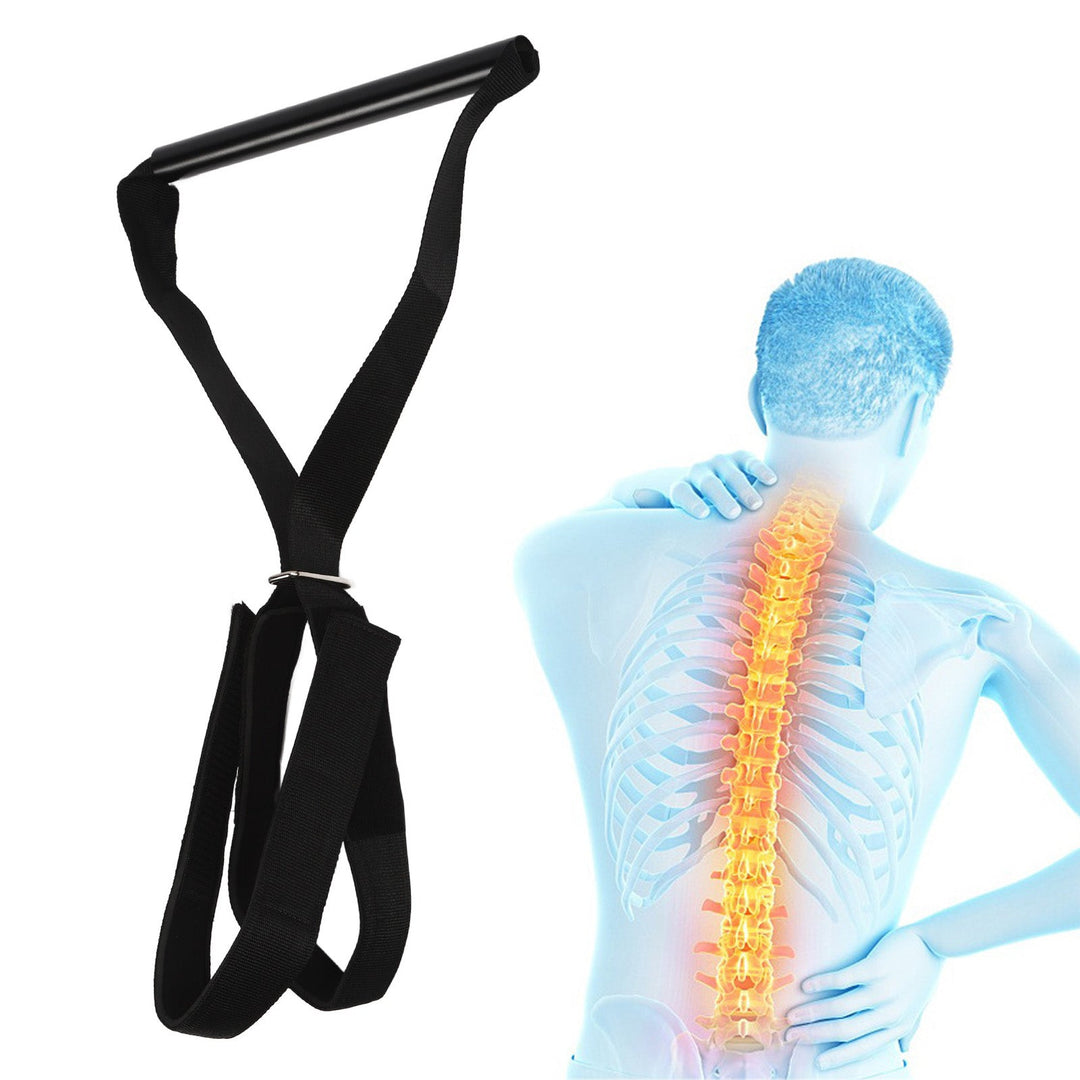 Premium Neck Traction Belt Adjustable Y Shaped Neck Support Brace Neoprene Cervical Support Strap Portable for Home Office Travel Daily Use Comfort Fit