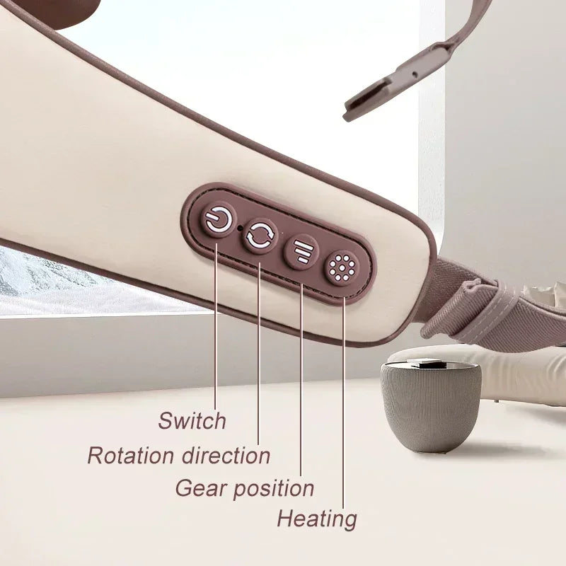 Premium Neck and Shoulder Massager with Heat Shiatsu Kneading Electric Massage Shawl Rechargeable for Back Neck Arms Gym Work Daily Use Comfort