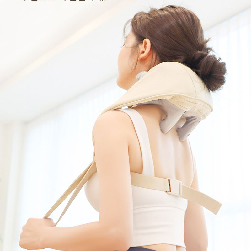 Premium Neck and Shoulder Massager with Heat Shiatsu Kneading Electric Massage Shawl Rechargeable for Back Neck Arms Gym Work Daily Use Comfort