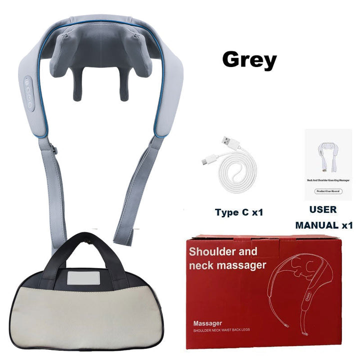 Premium Neck and Shoulder Massager with Heat Shiatsu Kneading Electric Massage Shawl Rechargeable for Back Neck Arms Gym Work Daily Use Comfort