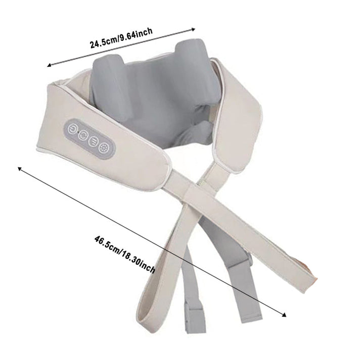 Premium Neck and Shoulder Massager with Heat Shiatsu Kneading Electric Massage Shawl Rechargeable for Back Neck Arms Gym Work Daily Use Comfort