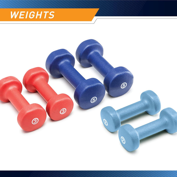 Premium Neoprene Dumbbell Non Slip Single Weight 1.1lb 2.2lb 4.4lb Hand Weight Compact Fitness Dumbbell for Home Gym Workout Training Daily Use