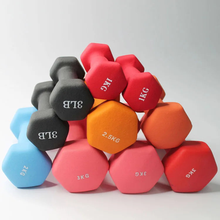 Premium Neoprene Dumbbell Non Slip Single Weight 1.1lb 2.2lb 4.4lb Hand Weight Compact Fitness Dumbbell for Home Gym Workout Training Daily Use