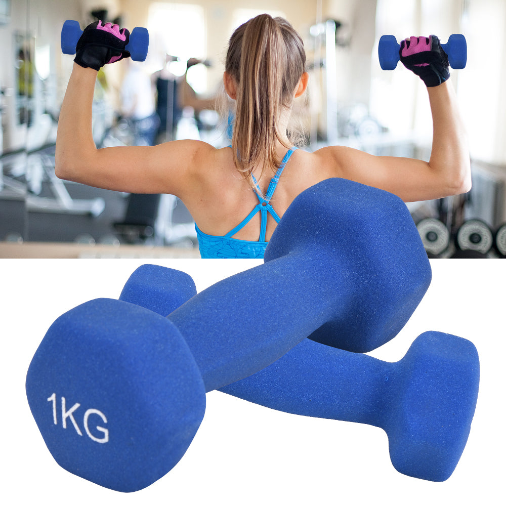 Premium Neoprene Dumbbell Non Slip Single Weight 1.1lb 2.2lb 4.4lb Hand Weight Compact Fitness Dumbbell for Home Gym Workout Training Daily Use
