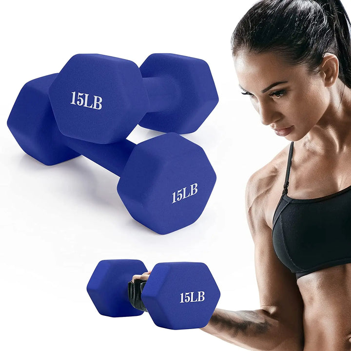 Premium Neoprene Dumbbell Non Slip Single Weight 1.1lb 2.2lb 4.4lb Hand Weight Compact Fitness Dumbbell for Home Gym Workout Training Daily Use