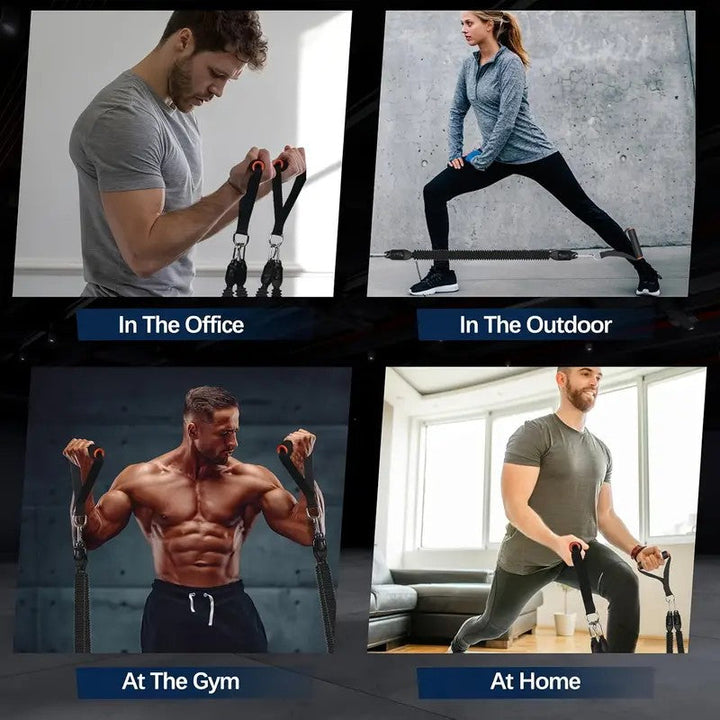 Premium Pedal Tensioner Resistance Band Device Adjustable Fitness Pull Rope Trainer Portable Full Body Exercise Equipment for Home Gym Travel Daily Use