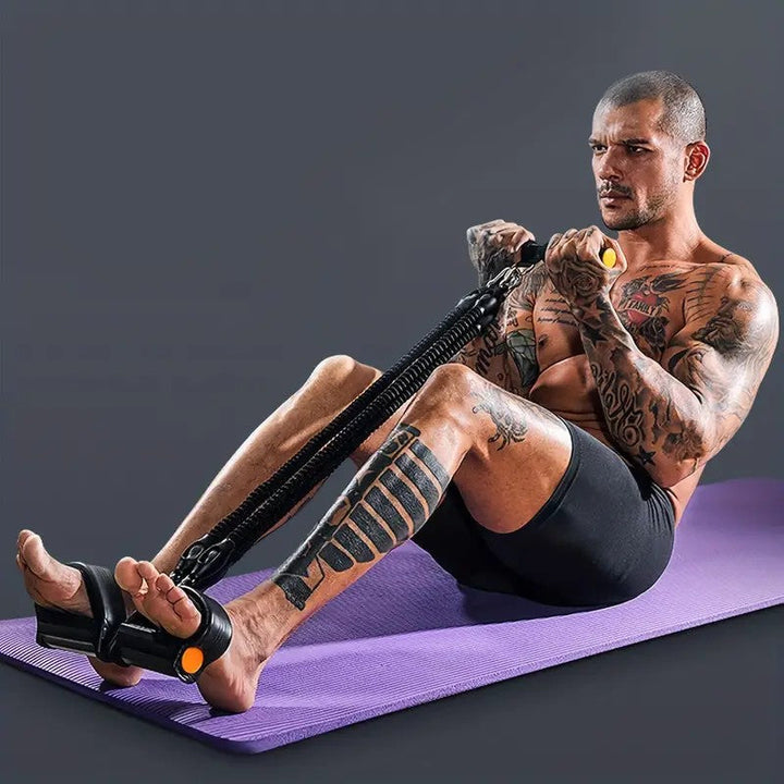 Premium Pedal Tensioner Resistance Band Device Adjustable Fitness Pull Rope Trainer Portable Full Body Exercise Equipment for Home Gym Travel Daily Use