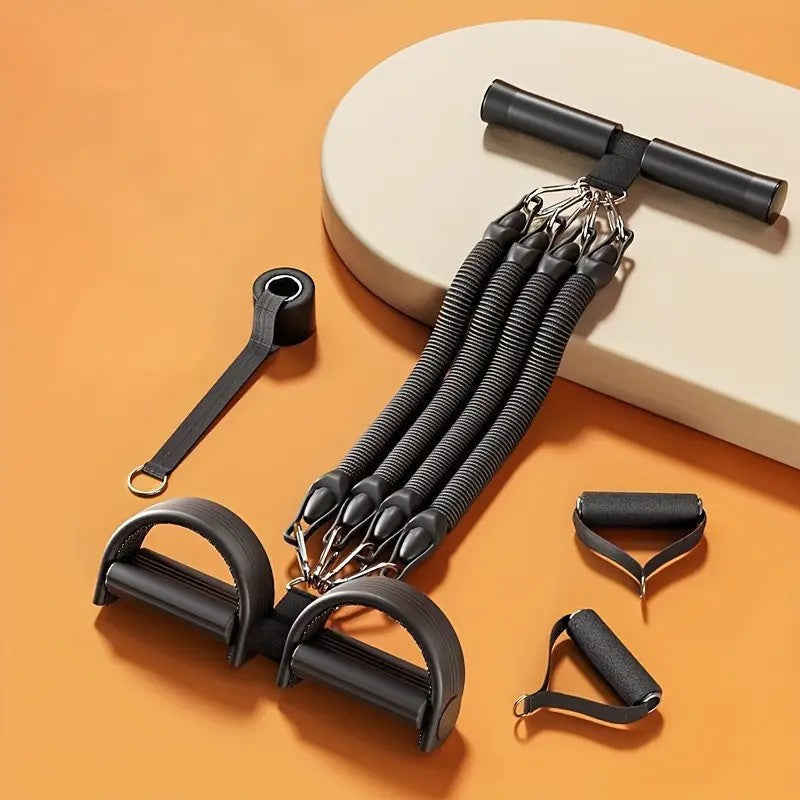 Premium Pedal Tensioner Resistance Band Device Adjustable Fitness Pull Rope Trainer Portable Full Body Exercise Equipment for Home Gym Travel Daily Use