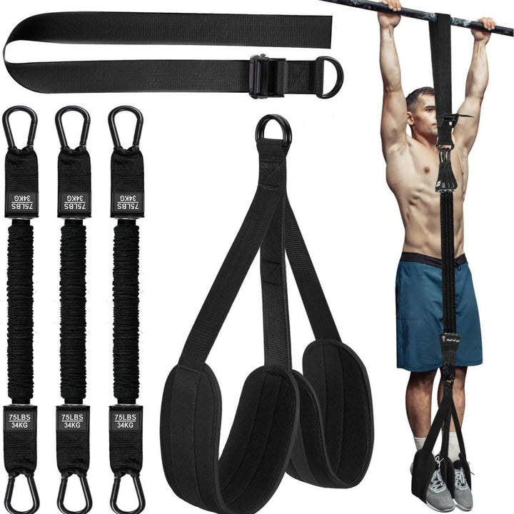 Premium Pull Up Assistance Band Adjustable Resistance Training Strap Steel Buckle Support Band for Home Gym Pull Ups Strength Training Daily Use