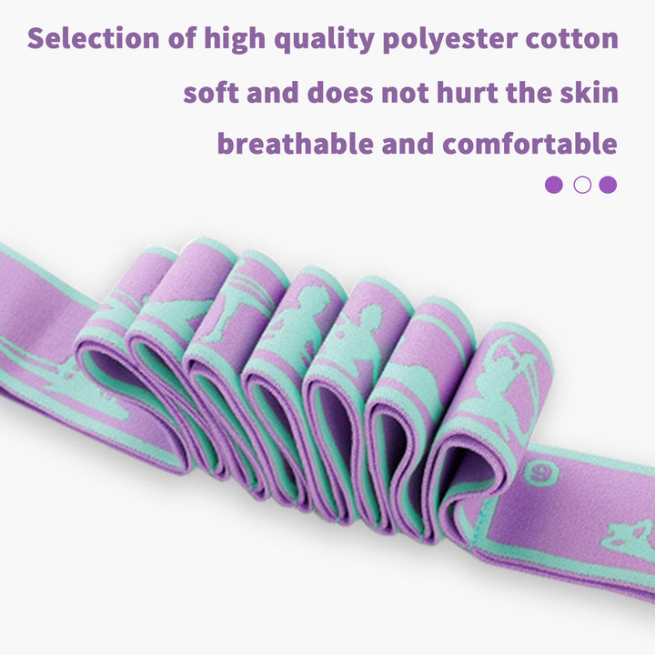 Premium Resistance Band Yoga Pilates Strap Adjustable Elastic Training Band 8 9 Grid Stretching Fitness Band Portable for Gym Home Workout Daily Use