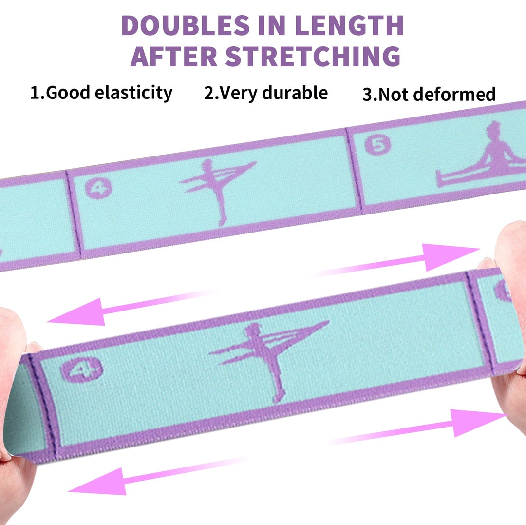 Premium Resistance Band Yoga Pilates Strap Adjustable Elastic Training Band 8 9 Grid Stretching Fitness Band Portable for Gym Home Workout Daily Use
