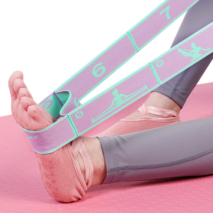 Premium Resistance Band Yoga Pilates Strap Adjustable Elastic Training Band 8 9 Grid Stretching Fitness Band Portable for Gym Home Workout Daily Use
