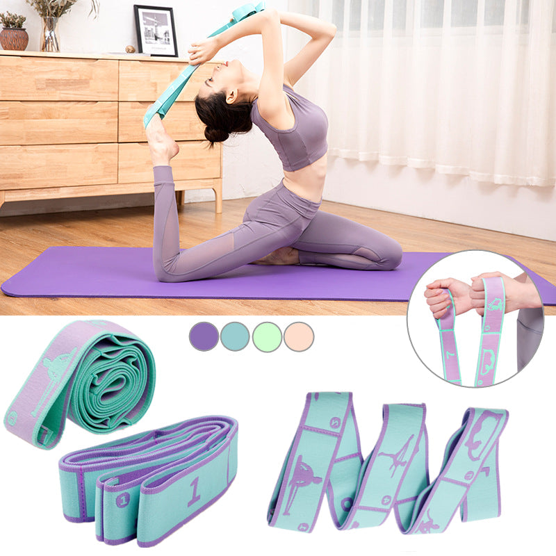 Premium Resistance Band Yoga Pilates Strap Adjustable Elastic Training Band 8 9 Grid Stretching Fitness Band Portable for Gym Home Workout Daily Use