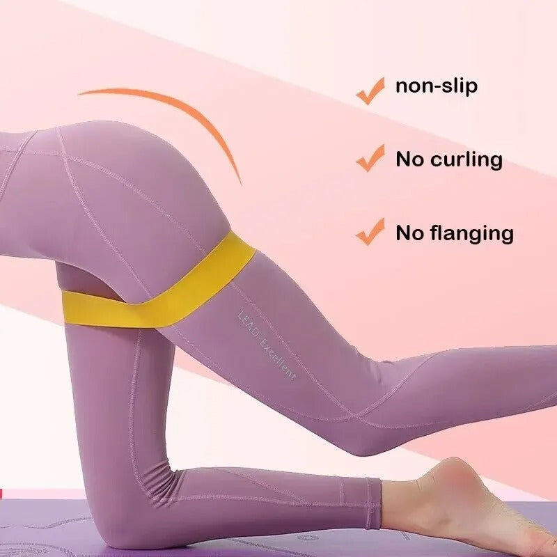 Premium Resistance Bands Set 5 Levels Yoga Fitness Bands Natural Latex Elastic Training Bands for Home Workout Pilates Strength Training Daily Use