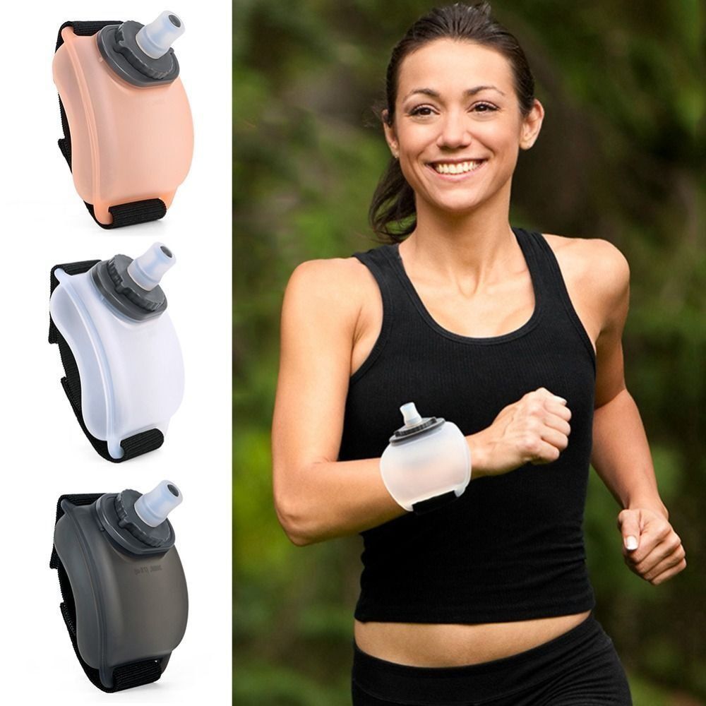 Premium Running Wrist Water Bottle Holder Soft Flask Hydration Pack Adjustable Strap Leakproof BPA Free Portable for Marathon Cycling Travel Daily Use