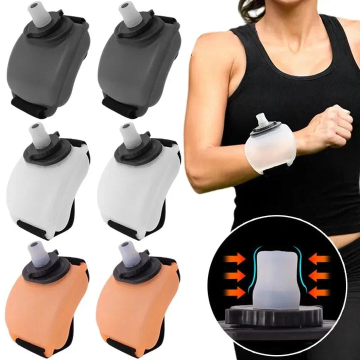 Premium Running Wrist Water Bottle Holder Soft Flask Hydration Pack Adjustable Strap Leakproof BPA Free Portable for Marathon Cycling Travel Daily Use