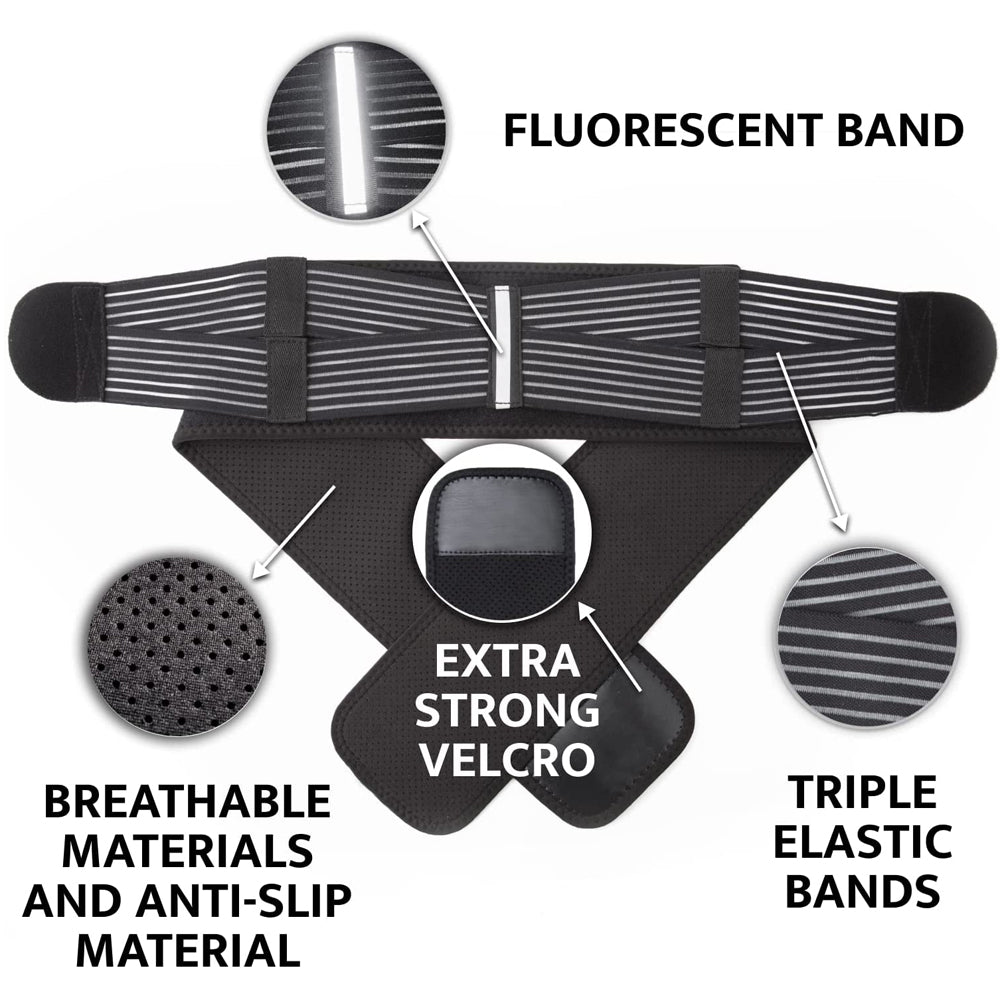 Premium SI Belt Adjustable Sacroiliac Hip Brace Pelvic Support Belt Lumbar Hip Support 76 to 114cm Compression Belt for Home Work Daily Use Comfort