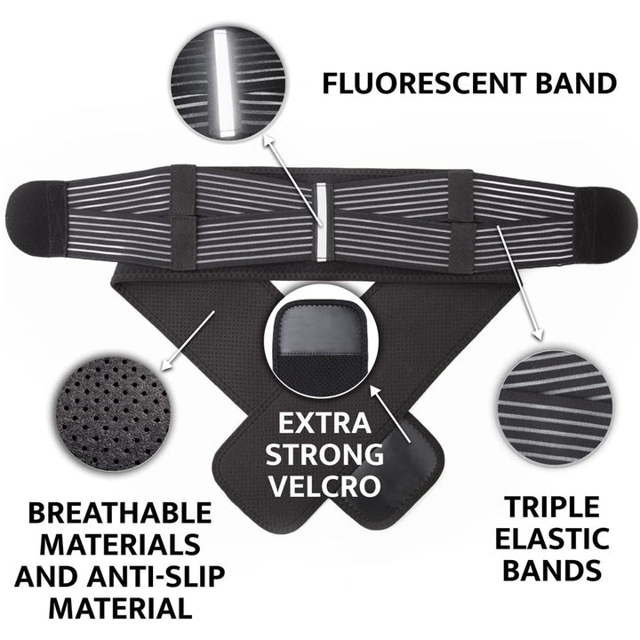 Premium SI Belt Adjustable Sacroiliac Hip Brace Pelvic Support Belt Lumbar Hip Support 76 to 114cm Compression Belt for Home Work Daily Use Comfort