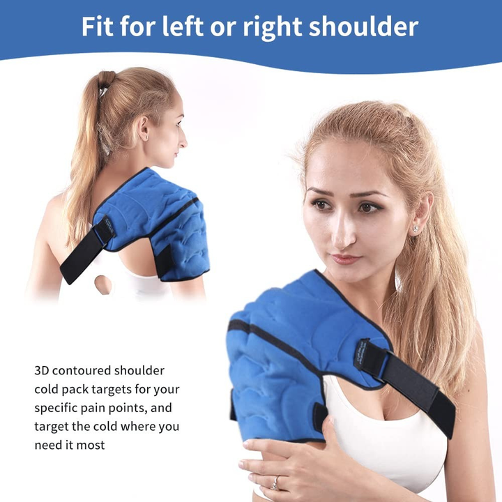 Premium Shoulder Ice Pack Wrap Hot Cold Compression Wrap Adjustable Shoulder Support Reusable Gel Pack Universal Fit for Home Gym Work Daily Use Comfort
