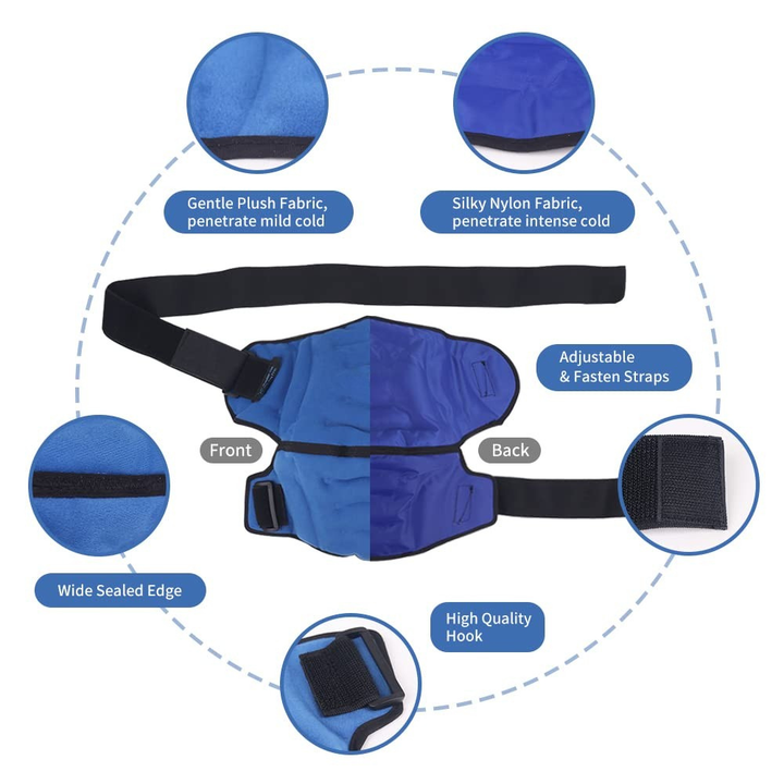 Premium Shoulder Ice Pack Wrap Hot Cold Compression Wrap Adjustable Shoulder Support Reusable Gel Pack Universal Fit for Home Gym Work Daily Use Comfort