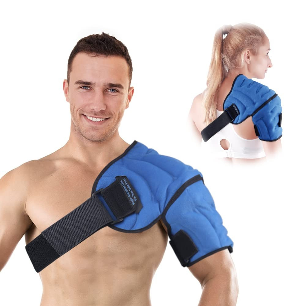 Premium Shoulder Ice Pack Wrap Hot Cold Compression Wrap Adjustable Shoulder Support Reusable Gel Pack Universal Fit for Home Gym Work Daily Use Comfort