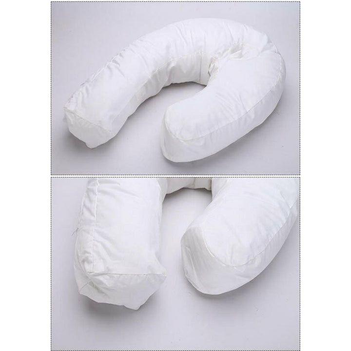 Premium Side Sleeping Pillow Neck Support Pillow Cotton Pregnancy Pillow Ergonomic Sleep Cushion Breathable for Home Travel Daily Use Comfort