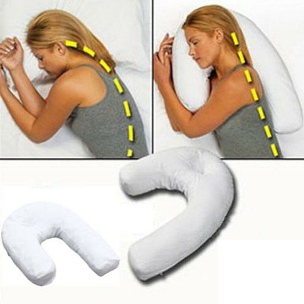 Premium Side Sleeping Pillow Neck Support Pillow Cotton Pregnancy Pillow Ergonomic Sleep Cushion Breathable for Home Travel Daily Use Comfort