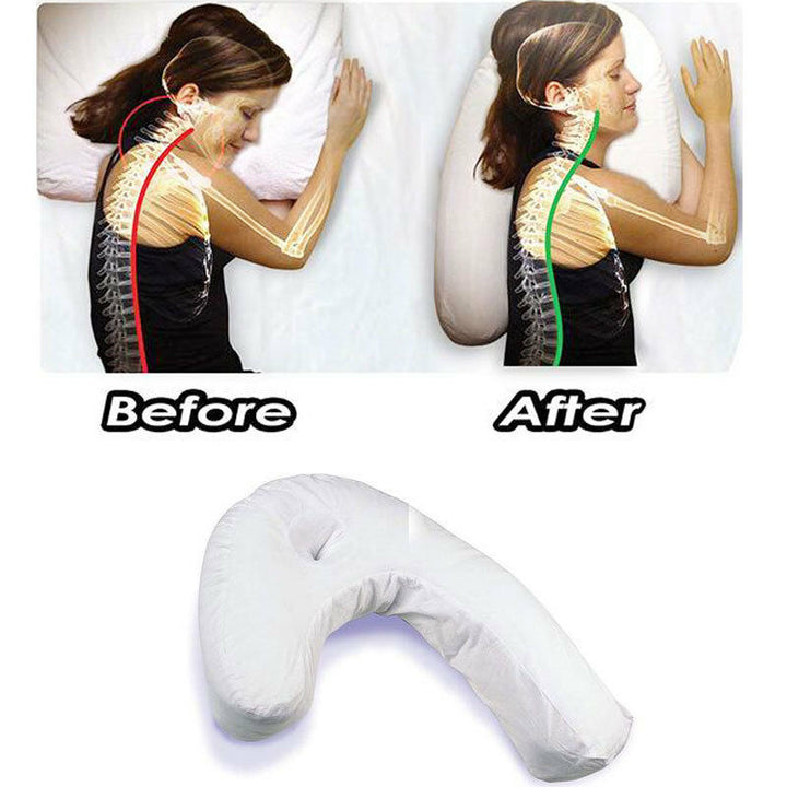 Premium Side Sleeping Pillow Neck Support Pillow Cotton Pregnancy Pillow Ergonomic Sleep Cushion Breathable for Home Travel Daily Use Comfort