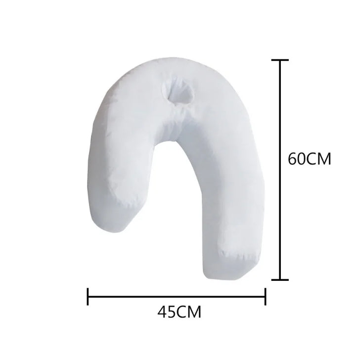 Premium Side Sleeping Pillow Neck Support Pillow Cotton Pregnancy Pillow Ergonomic Sleep Cushion Breathable for Home Travel Daily Use Comfort