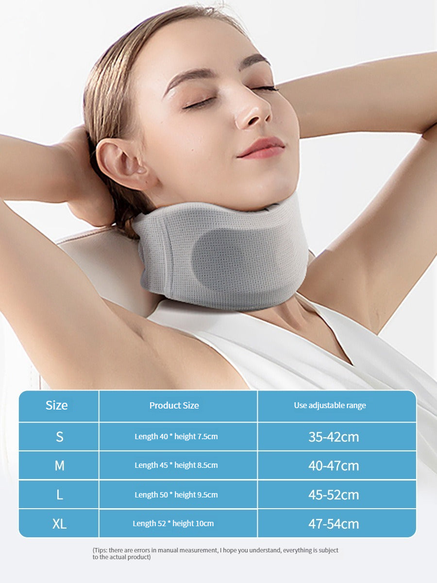 Premium Silicone Neck Brace Adjustable Support Collar Waterproof Breathable Neck Support V Shape Design for Home Work Travel Daily Use Sizes S M L XL