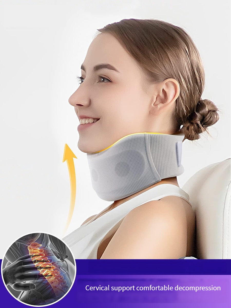 Premium Silicone Neck Brace Adjustable Support Collar Waterproof Breathable Neck Support V Shape Design for Home Work Travel Daily Use Sizes S M L XL