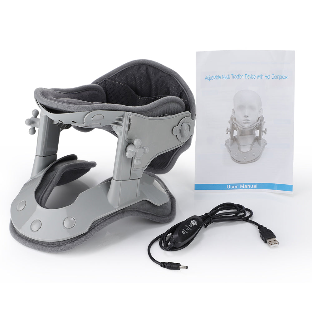 Premium Silicone Neck Brace Adjustable Support Collar Waterproof Breathable Neck Support V Shape Design for Home Work Travel Daily Use Sizes S M L XL