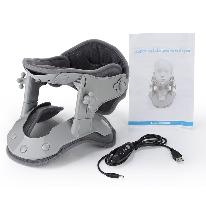 Premium Silicone Neck Brace Adjustable Support Collar Waterproof Breathable Neck Support V Shape Design for Home Work Travel Daily Use Sizes S M L XL