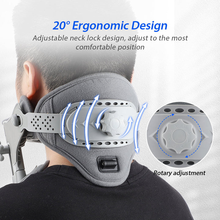 Premium Silicone Neck Brace Adjustable Support Collar Waterproof Breathable Neck Support V Shape Design for Home Work Travel Daily Use Sizes S M L XL