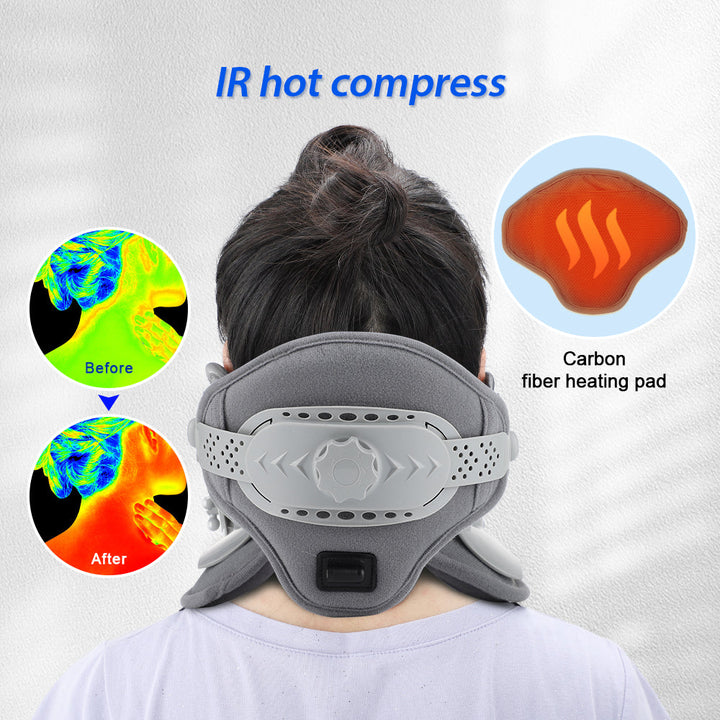 Premium Silicone Neck Brace Adjustable Support Collar Waterproof Breathable Neck Support V Shape Design for Home Work Travel Daily Use Sizes S M L XL