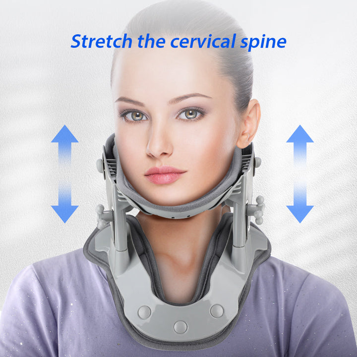 Premium Silicone Neck Brace Adjustable Support Collar Waterproof Breathable Neck Support V Shape Design for Home Work Travel Daily Use Sizes S M L XL