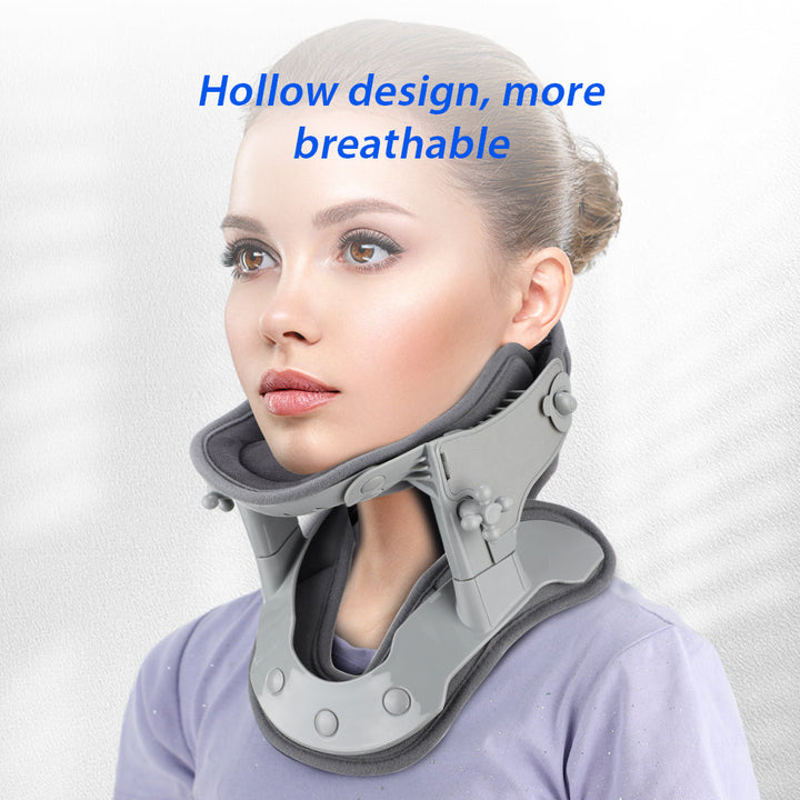 Premium Silicone Neck Brace Adjustable Support Collar Waterproof Breathable Neck Support V Shape Design for Home Work Travel Daily Use Sizes S M L XL