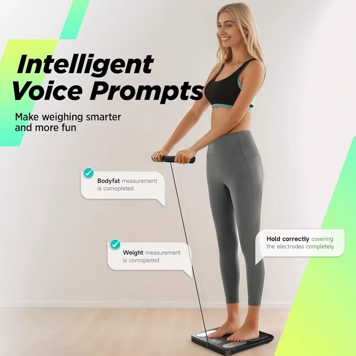Premium Smart Body Fat Scale Digital Body Composition Scale Bluetooth BMI Tracker 180kg High Precision App Sync Rechargeable or AAA Home Daily Use