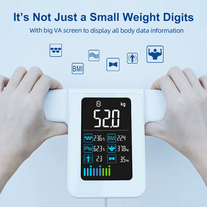 Premium Smart Body Fat Scale Digital Body Composition Scale Bluetooth BMI Tracker 180kg High Precision App Sync Rechargeable or AAA Home Daily Use