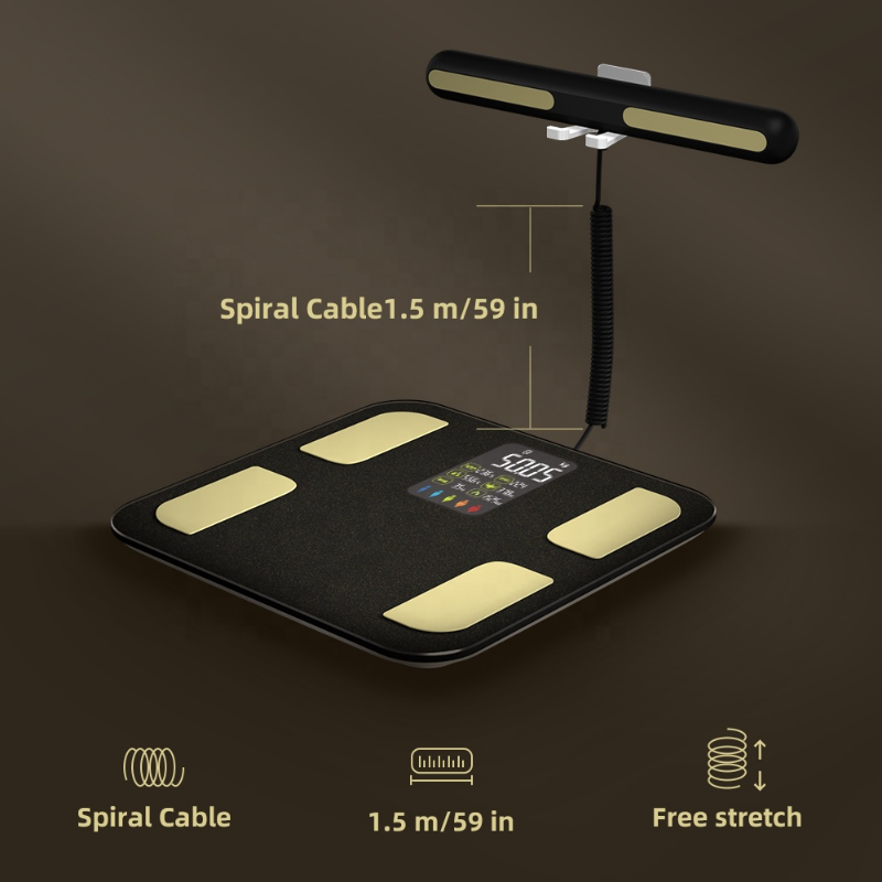 Premium Smart Body Fat Scale Digital Body Composition Scale Bluetooth BMI Tracker 180kg High Precision App Sync Rechargeable or AAA Home Daily Use