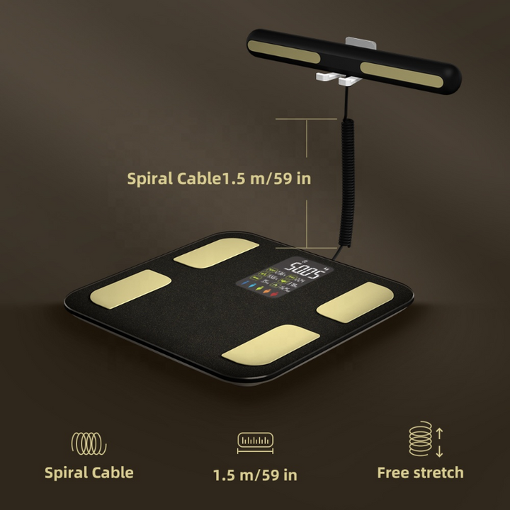 Premium Smart Body Fat Scale Digital Body Composition Scale Bluetooth BMI Tracker 180kg High Precision App Sync Rechargeable or AAA Home Daily Use