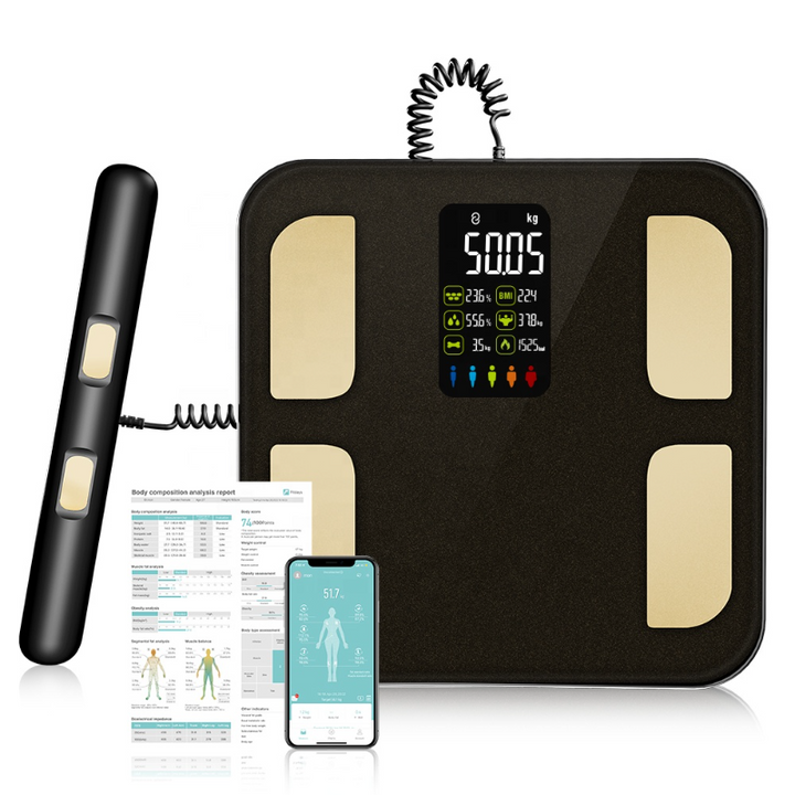 Premium Smart Body Fat Scale Digital Body Composition Scale Bluetooth BMI Tracker 180kg High Precision App Sync Rechargeable or AAA Home Daily Use