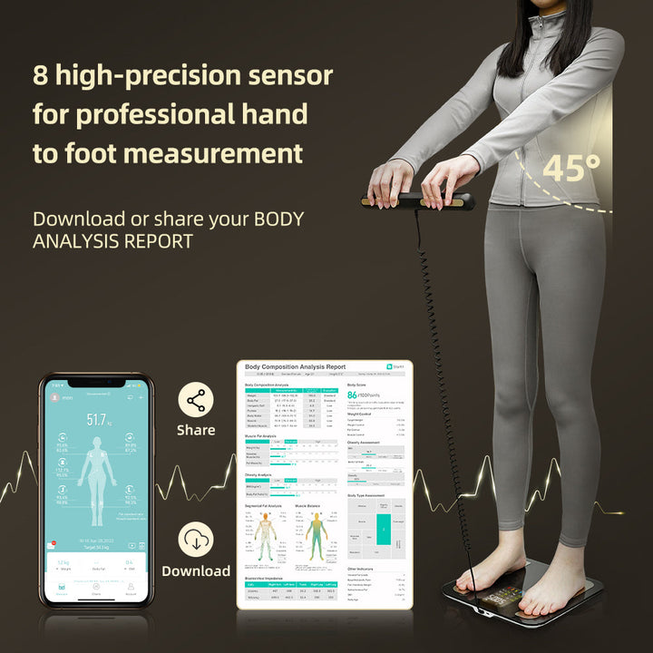 Premium Smart Body Fat Scale Digital Body Composition Scale Bluetooth BMI Tracker 180kg High Precision App Sync Rechargeable or AAA Home Daily Use