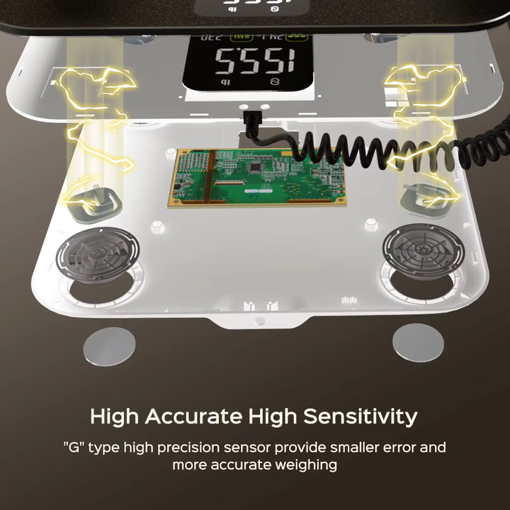 Premium Smart Body Fat Scale Digital Body Composition Scale Bluetooth BMI Tracker 180kg High Precision App Sync Rechargeable or AAA Home Daily Use