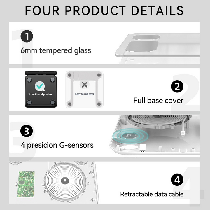 Premium Smart Body Fat Scale Digital Body Composition Scale Bluetooth BMI Tracker 180kg High Precision App Sync Rechargeable or AAA Home Daily Use