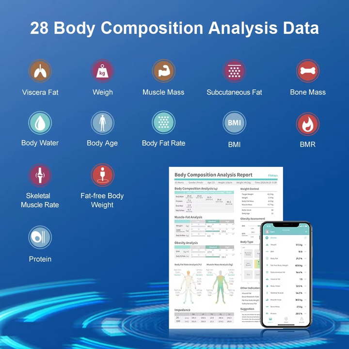 Premium Smart Body Fat Scale Digital Body Composition Scale Bluetooth BMI Tracker 180kg High Precision App Sync Rechargeable or AAA Home Daily Use
