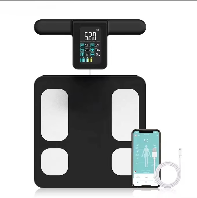 Premium Smart Body Fat Scale Digital Body Composition Scale Bluetooth BMI Tracker 180kg High Precision App Sync Rechargeable or AAA Home Daily Use