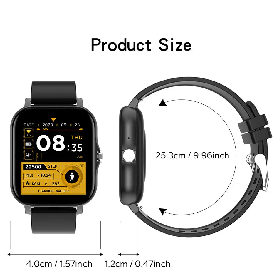 Premium Smartwatch 1.44 Inch Full Touch Bluetooth Calls IP67 Fitness Tracker Heart Rate Activity Tracker iOS Android Compatible Custom Dial