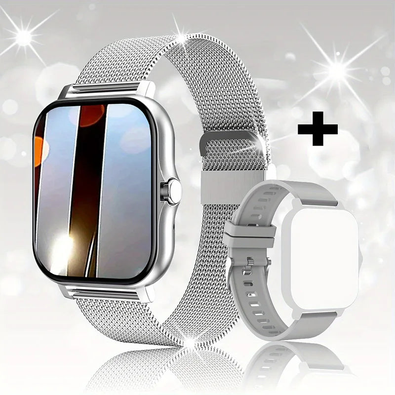 Premium Smartwatch 1.44 Inch Full Touch Bluetooth Calls IP67 Fitness Tracker Heart Rate Activity Tracker iOS Android Compatible Custom Dial