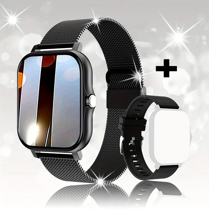 Premium Smartwatch 1.44 Inch Full Touch Bluetooth Calls IP67 Fitness Tracker Heart Rate Activity Tracker iOS Android Compatible Custom Dial